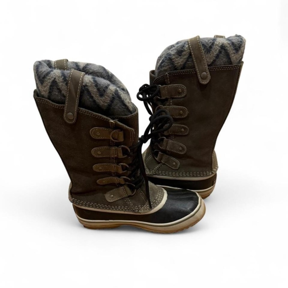 Sorel Joan of Arctic Knit II Waterproof Winter Boots Women's Size 7 Green - Picture 6 of 8